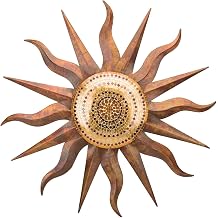 Regal Art & Gift Large Metal Sun Wall Decor, Indoor & Outdoor Sunburst Art