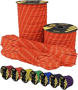 Paracord 550 Cord Namvo 550 Paracord Mil Spec Tipo III Cavo A 7 Corde A Paracadute Lunghezza Totale 100ft / 30 Metri, Lago Blu Paracord 550 Type Iii