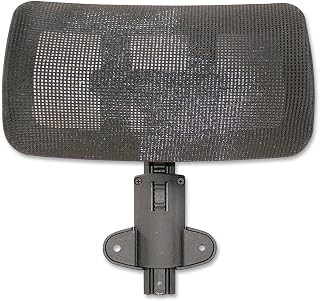 Lorell Mesh High-Back Office Headrest, Black, for use Hi-Back Mesh Chairs, 1 Count