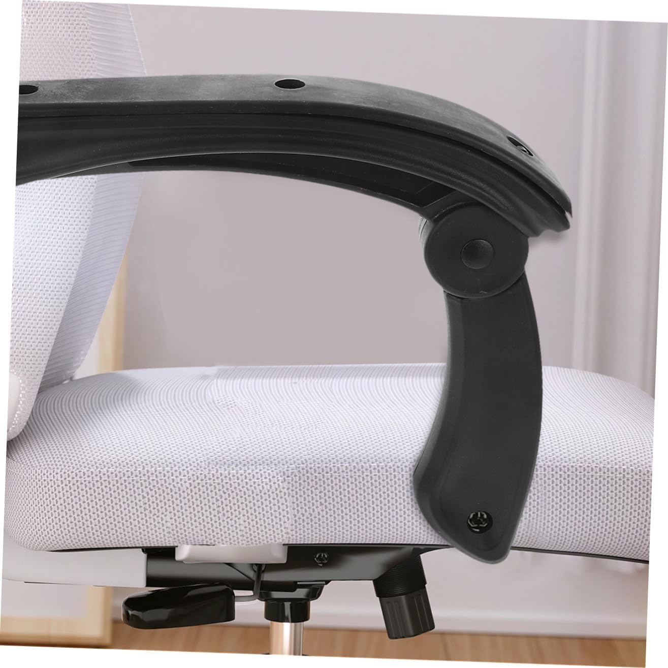 Veemoon Adjustable Office Chair Armrests Ergonomic Sturdy Plastic Armrest Replacement Universal Fit for Daily Use Wear-Resistant and Easy to Install