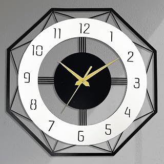 AUROMIN ; THE ART OF INGENUITY Antique Metal Wall Clock for Hall Big Size | Modern Decorative Clocks for Living Room Stylish | Designer Wall Watch, Analog, 40x40 Cm, Multicolour