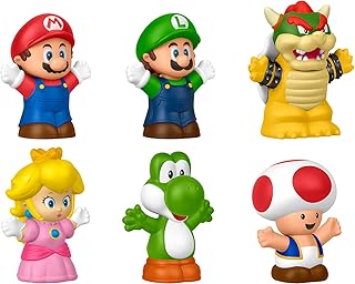 Little People Toddler Toy My Mario 6-Piece Character Figure Set for Preschool Pretend Play Kids Ages 18+ Months