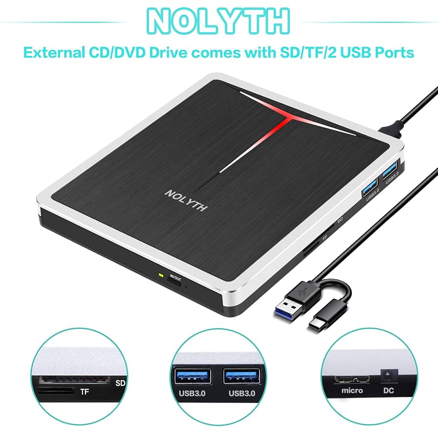 DVD、CDドライブ Amazon.co.jp: NOLYTH (ノリス) 外付けDVDドライブ USB C