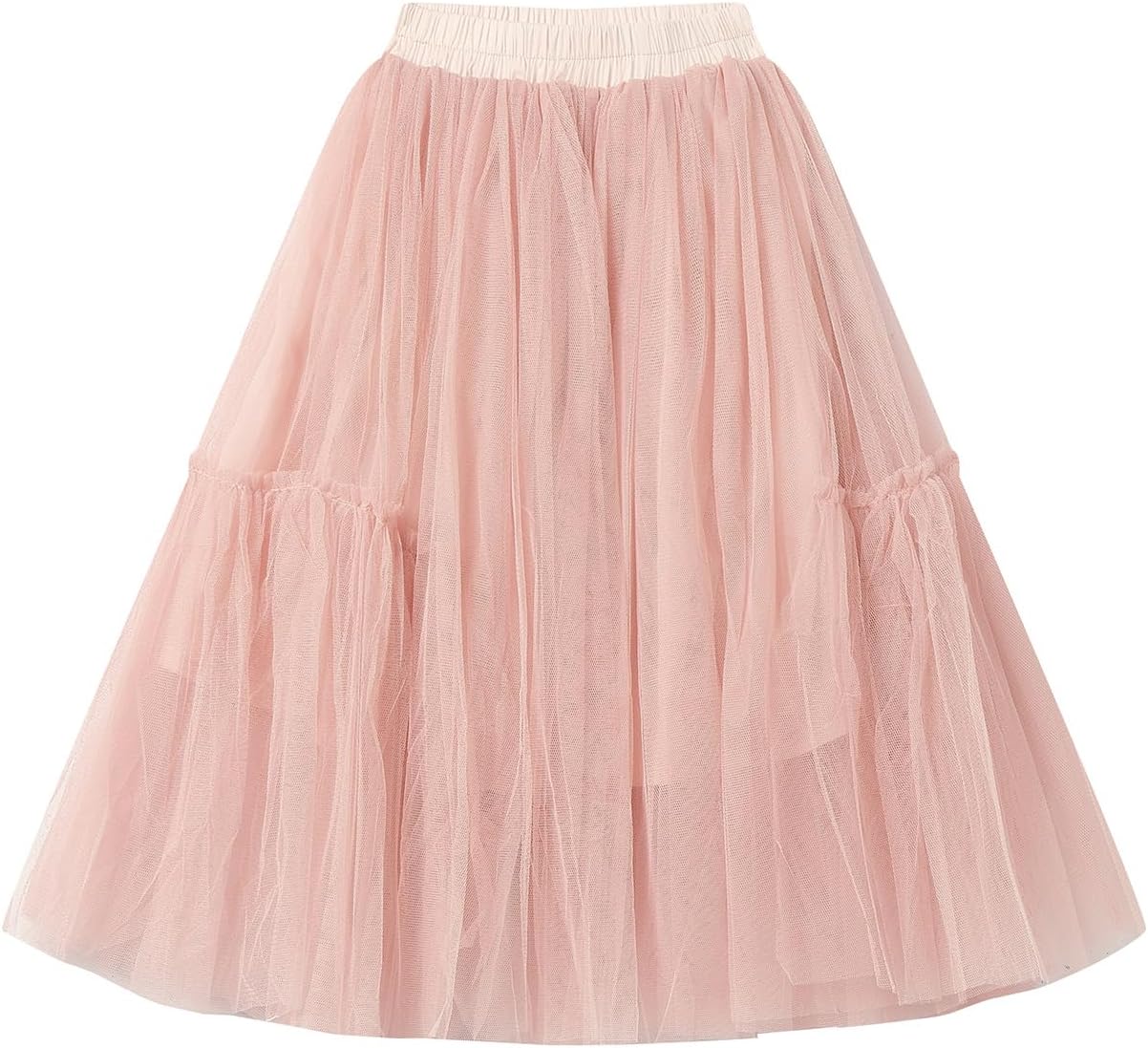 Mud Kingdom Girls Tulle Skirt Elastic Waist Puff Princess Tutu Skirts Fall