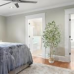 Warmplants Artificial Eucalyptus Tree, 6ft Tall Faux Eucalyptus Plant with Basket for Home Office, 72'' Fake Tree for Indoor Outdoor Livingroom Garden Floor Decor