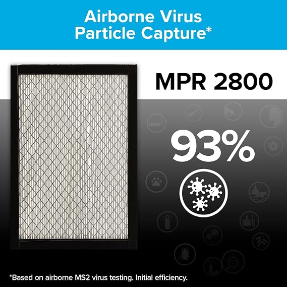 Filtrete 14 x 20 x 1 AC Furnace Air Filter, MERV 14, MPR 2800, Ultrafine Particle Premium Filter, 3-Month Pleated 1-Inch Electrostatic Air Cleaning Filter, 2-Pack (Actual Size 13.781x19.781x0.84 in)