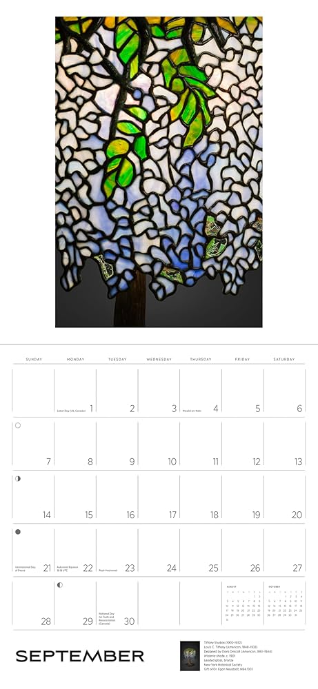 Louis C. Tiffany 2025 Wall Calendar: Louis Comfort Tiffany