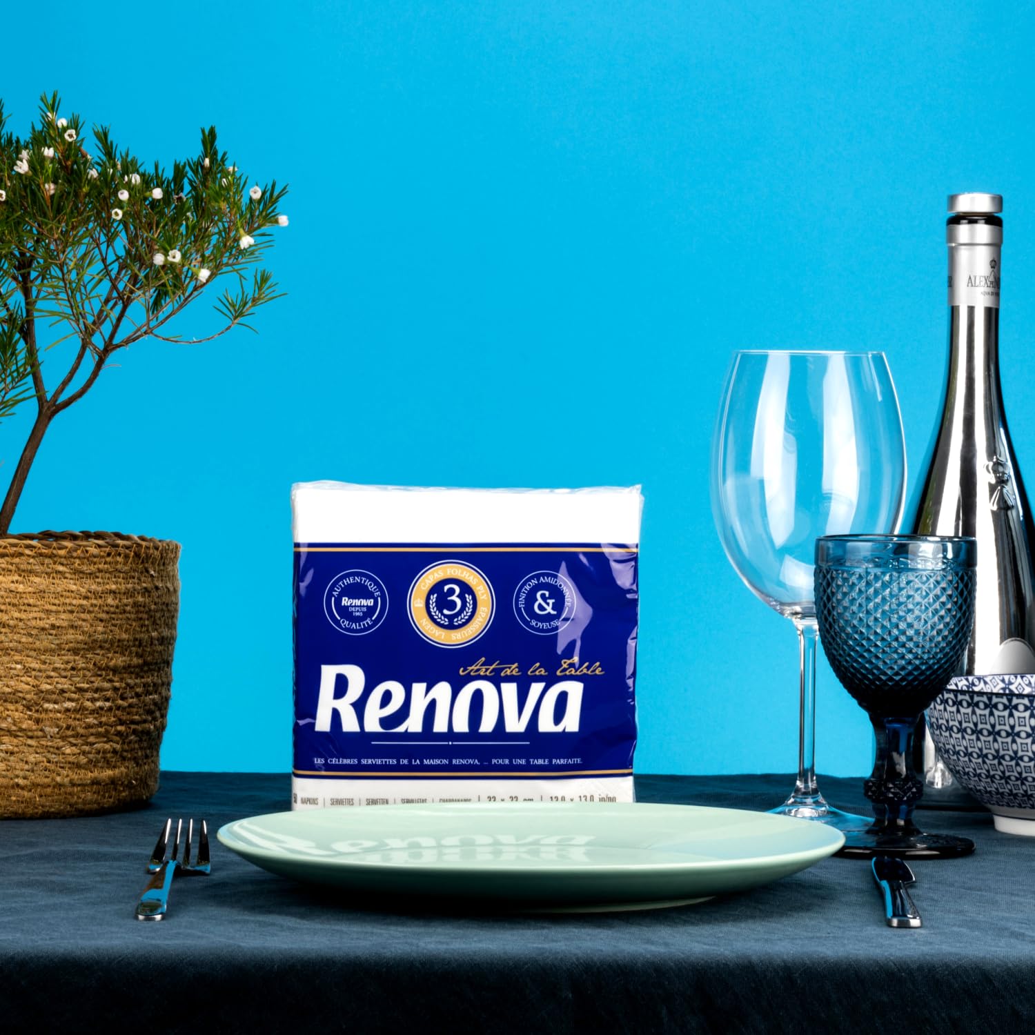Renova Servilletas De Papel Art De La Table - 50 Servilletas Premium 3 Capas