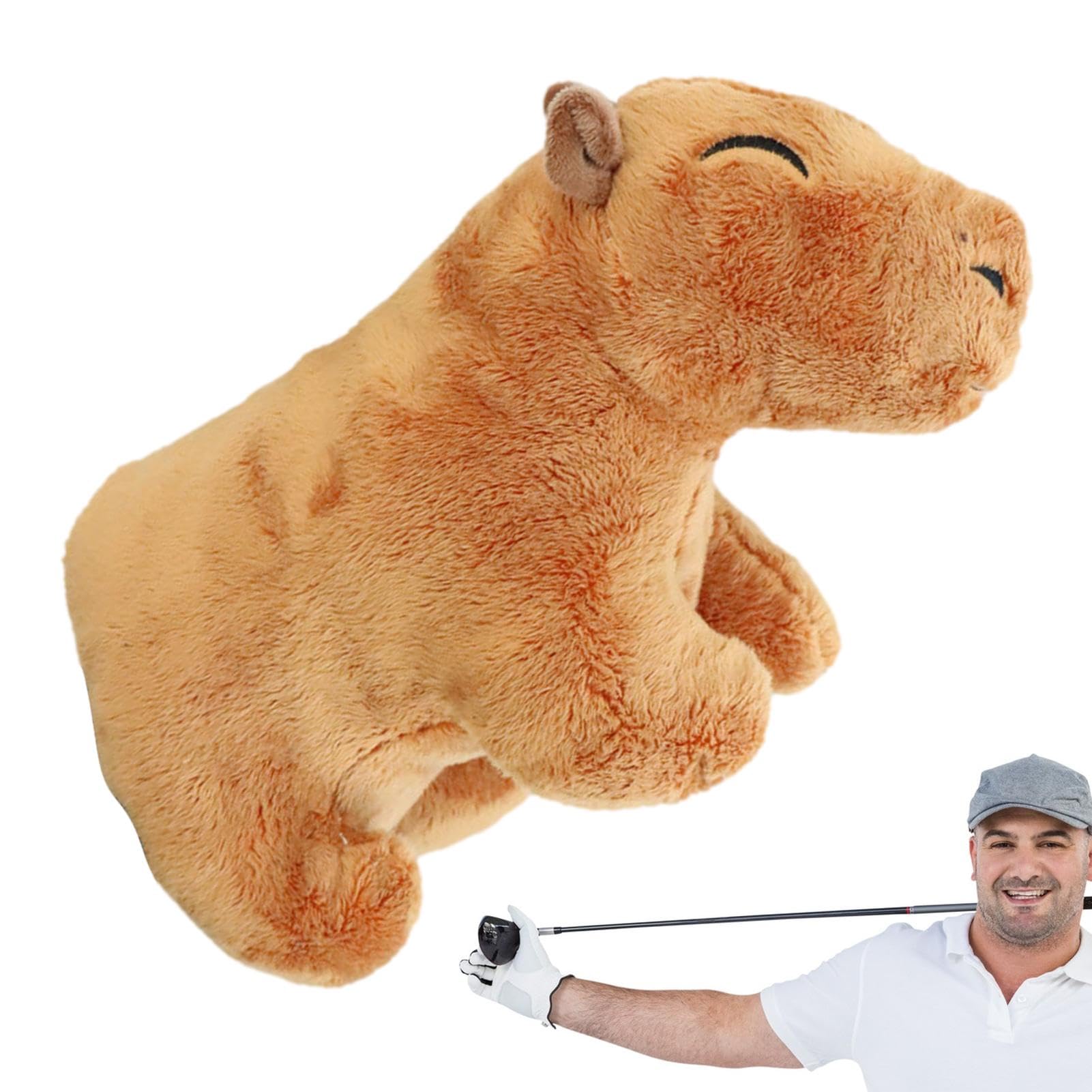 Golfschlägerhaube Capybara Golf Schlägerkopfhüllen Plüsch Golfschlägerhaube Golf Putter Cover Golf Driver Plüschbezüge Golfschläger Schutzhülle Plüschgewebe Putter Haube