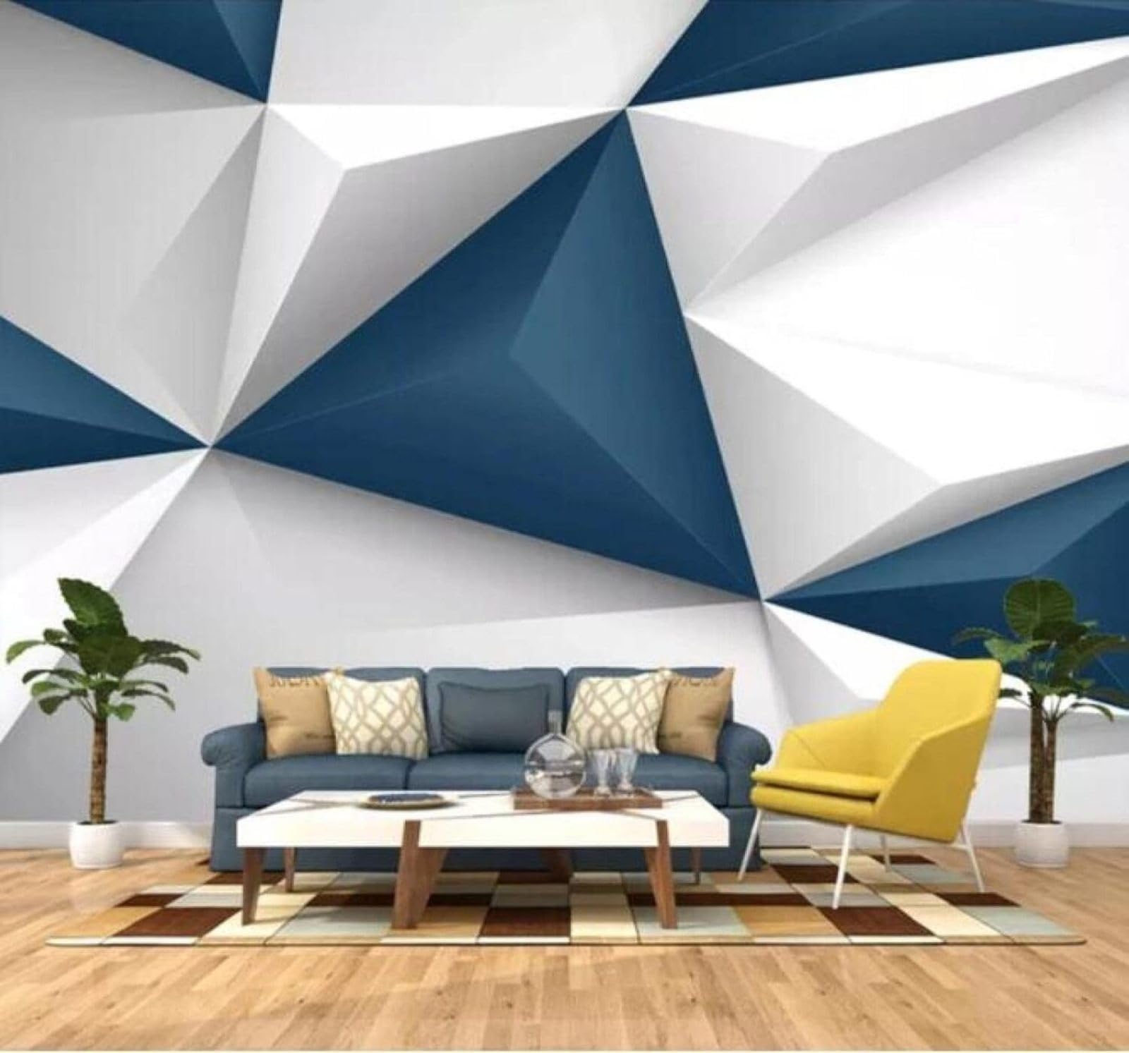Xlming 250Cm×170Cm(B×H) Minimalist Three Dimensional Triangle Geometric Pattern 3D Wallpaper Luxury Home Dining Decor Paste Sofa Living Room The Wall For Bedroom Mural-250Cm×170Cm