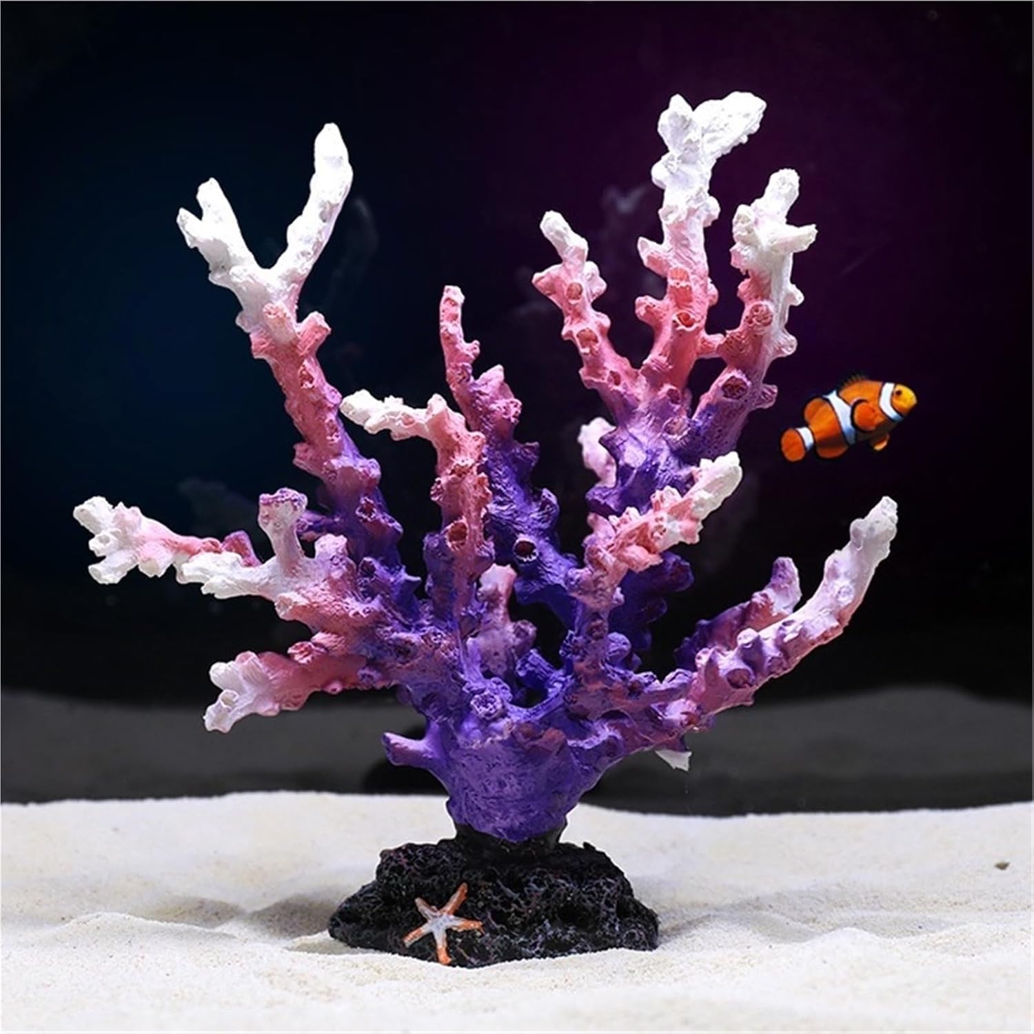 Fangool Funny Simulated Coral Aquarium Fish Tank Decorations Fish Hideout Cave Ornaments Decor(5.5x3.2x12.6IN)