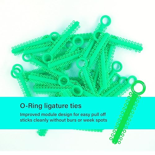 Miniatura 2 de 1040 Power Sticks Ligaduras de ligadura ortodóntica, bandas elásticas de ligadura, lazos elásticos O-Rings Bandas elásticas para aparatos