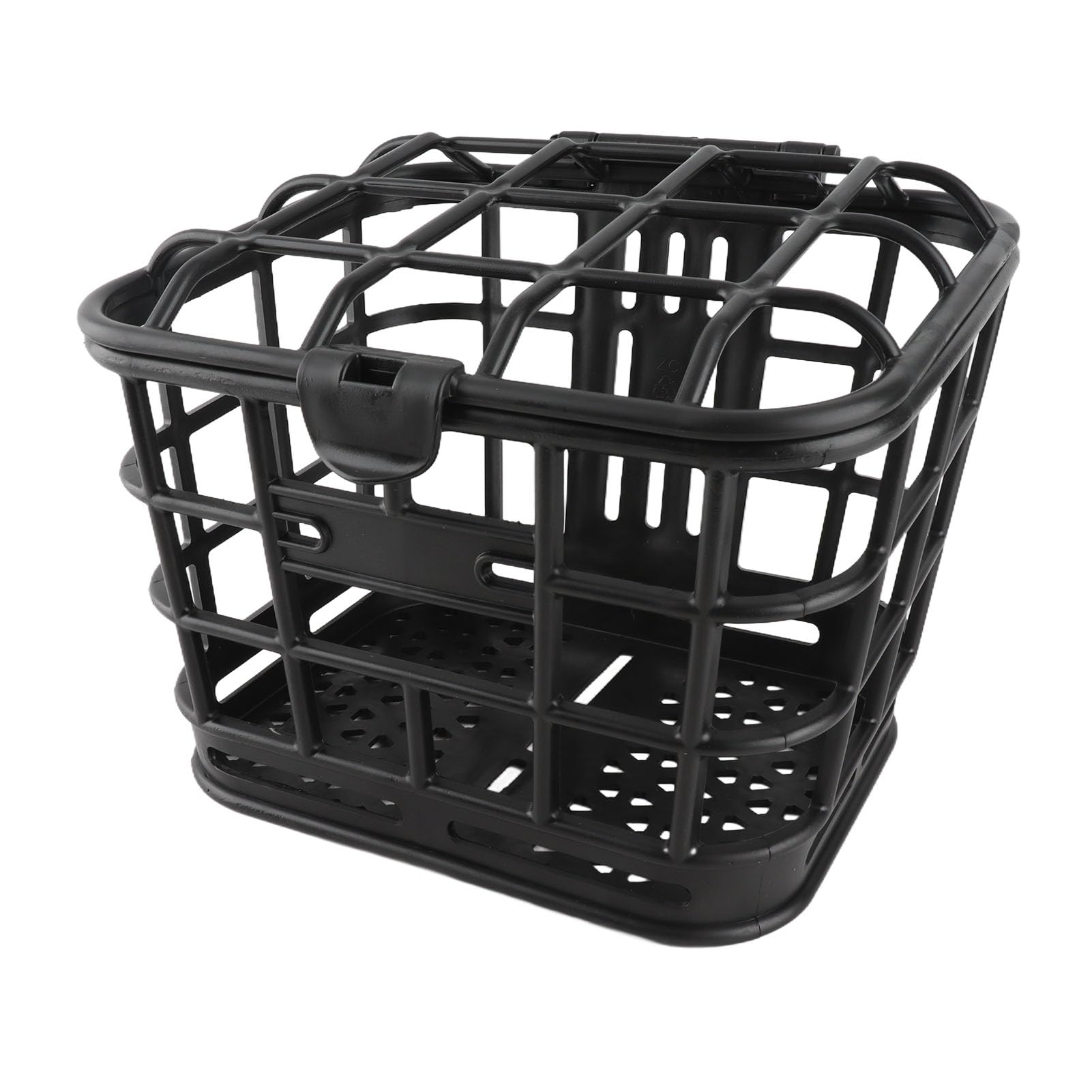 Keenso Cestino Anteriore per Bici, Cestino in Plastica Rimovibile per PC con Coperchio, Grande Capacità 28 X 22 X 23 Cm, Portaoggetti Frontale di Facile Installazione per Pendolari di Bici