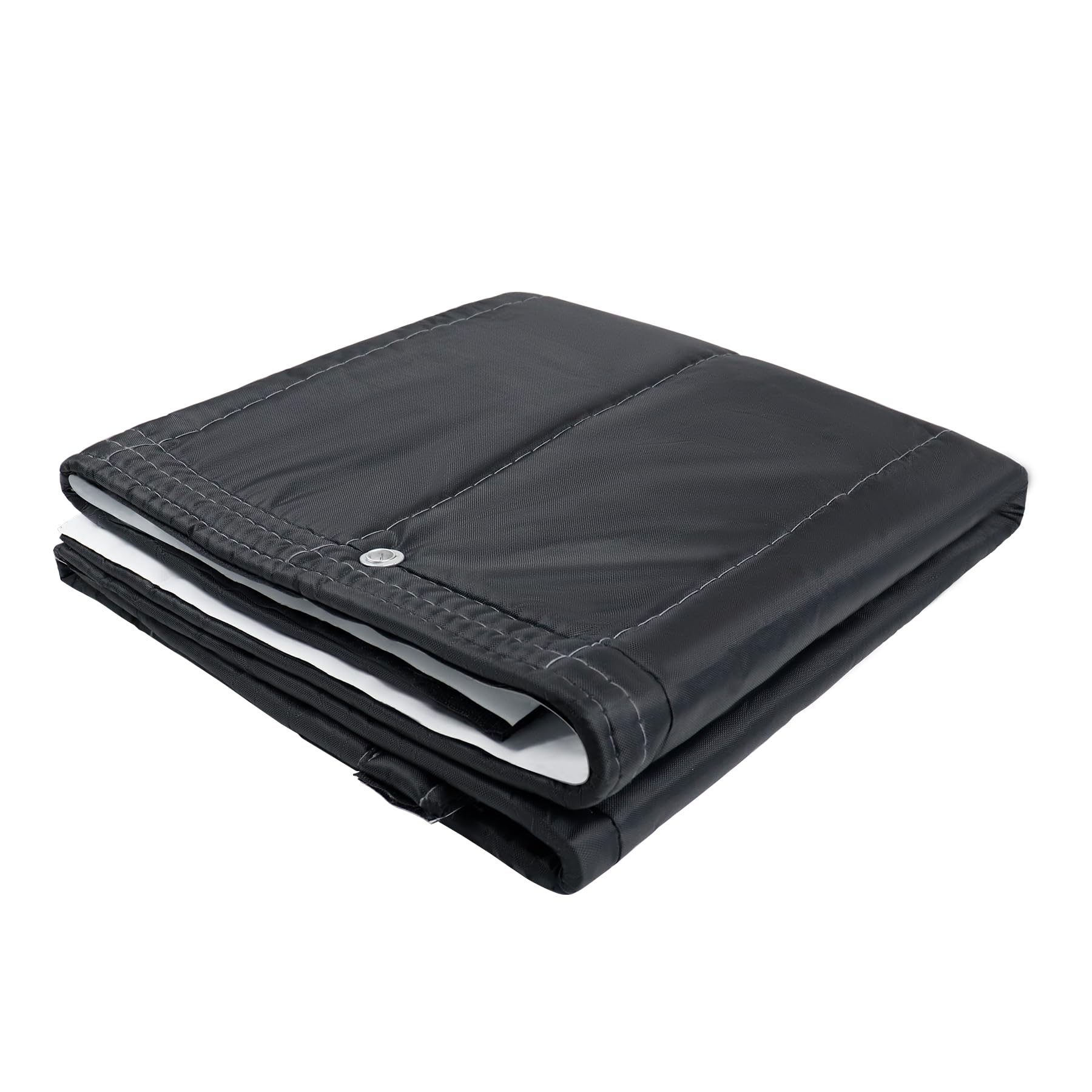 Flamorrow Fireplace Blanket, Indoor Fireplace Covers for Keep Drafts Out & Stop Overnight Heat Loss, Fireplace Draft Stopper with Magnet and Fastener Strips, Black, 39" W x 32" H