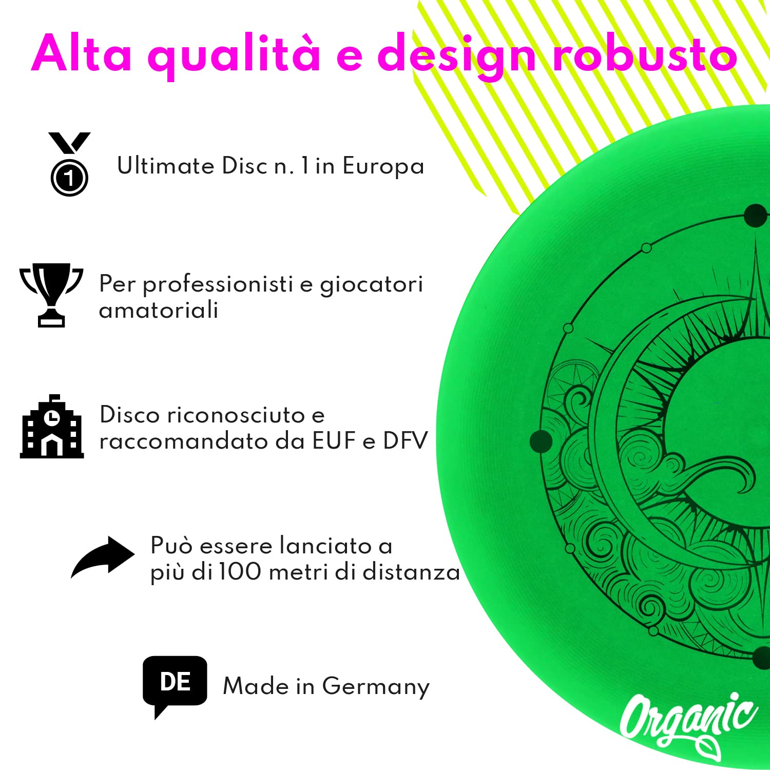 eurodisc Superglow Frisbee Unisex-Youth