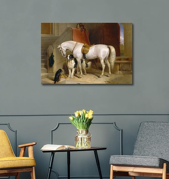 Canvas Print Wall Art - Favourites, The Property of H.R.H. Prince George of Cambridge, Circa 1834 by Sir Edwin Henry Landseer - 18x12 inches