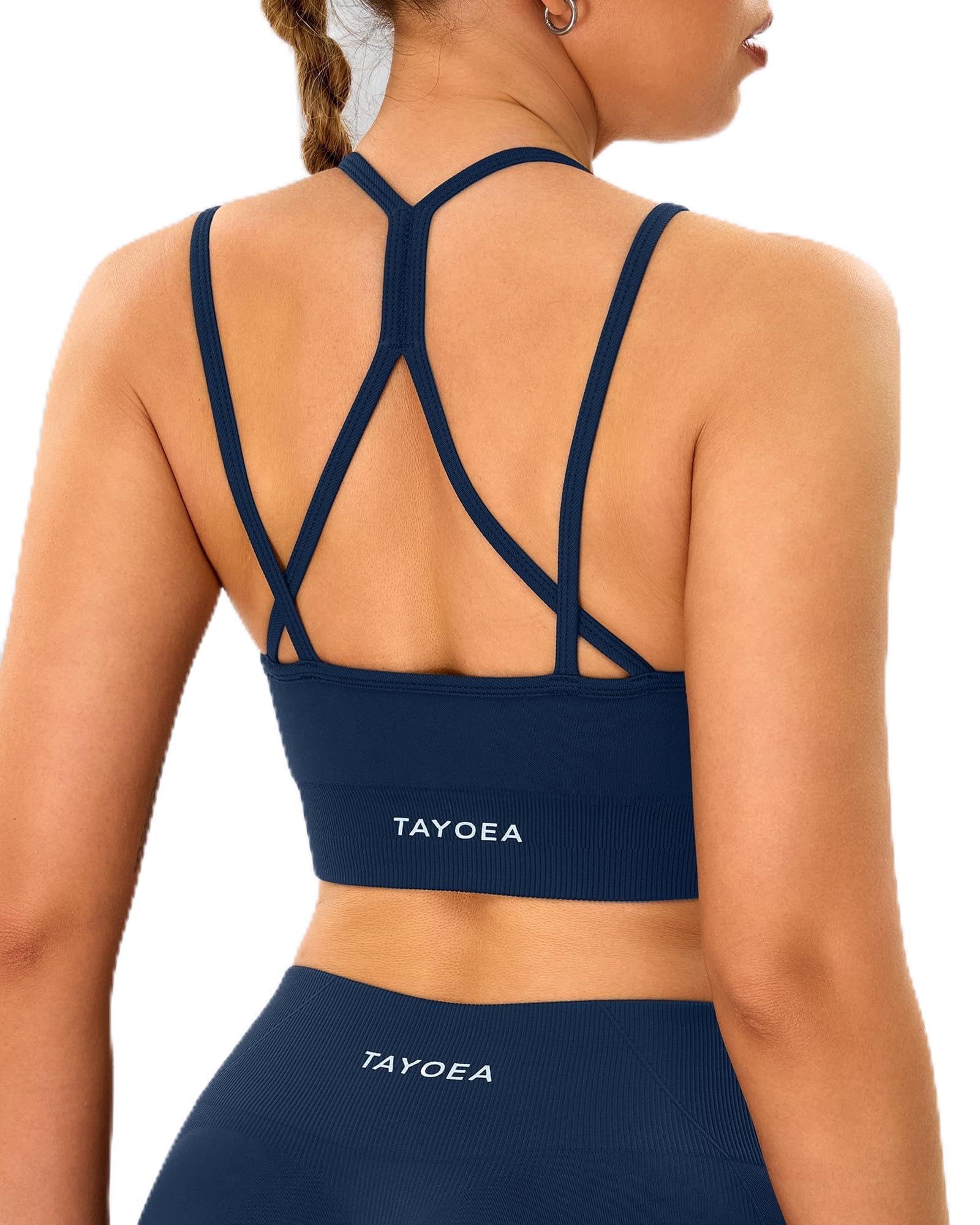 TAYOEA Damen Nahtloser Sport-BH Y-Rücken Weicher Nahtloser Atmungsaktiv Yoga BH Für Laufen & Training