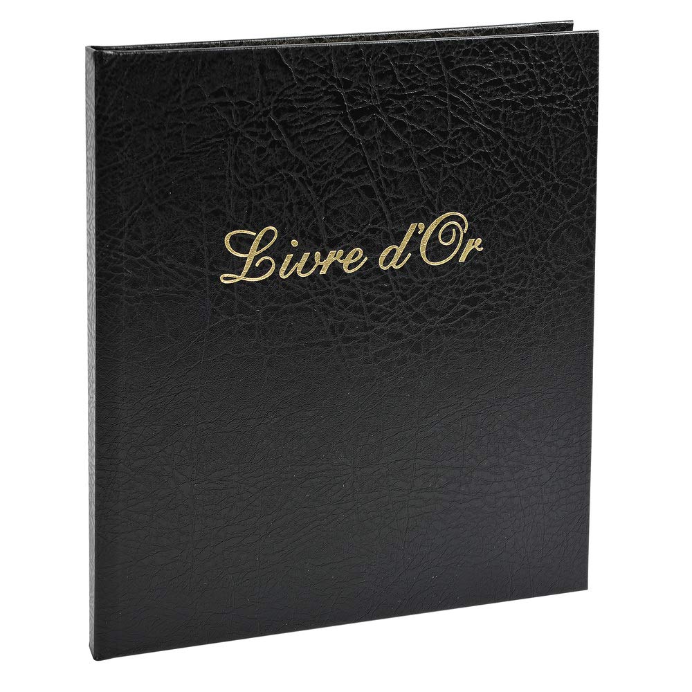 Exacompta - Discos - Libro de visitas Exacompta Balacron con título Negro 140p 21x19cm
