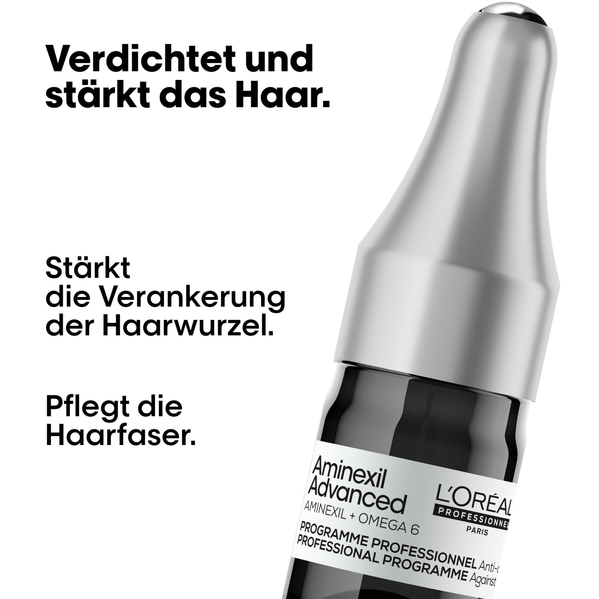 L'Oréal Professionnel Kräftigende Haarkur gegen Haarausfall, Für volleres Haar, Aminexil Advanced Anti-Hair Loss Activator Treatment, 42x6 ml