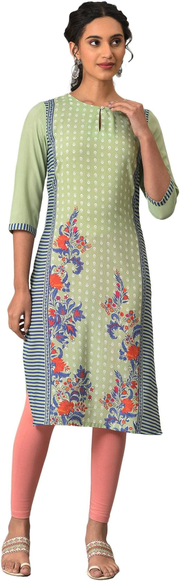 W for Woman Women's Polyester Regular Kurta