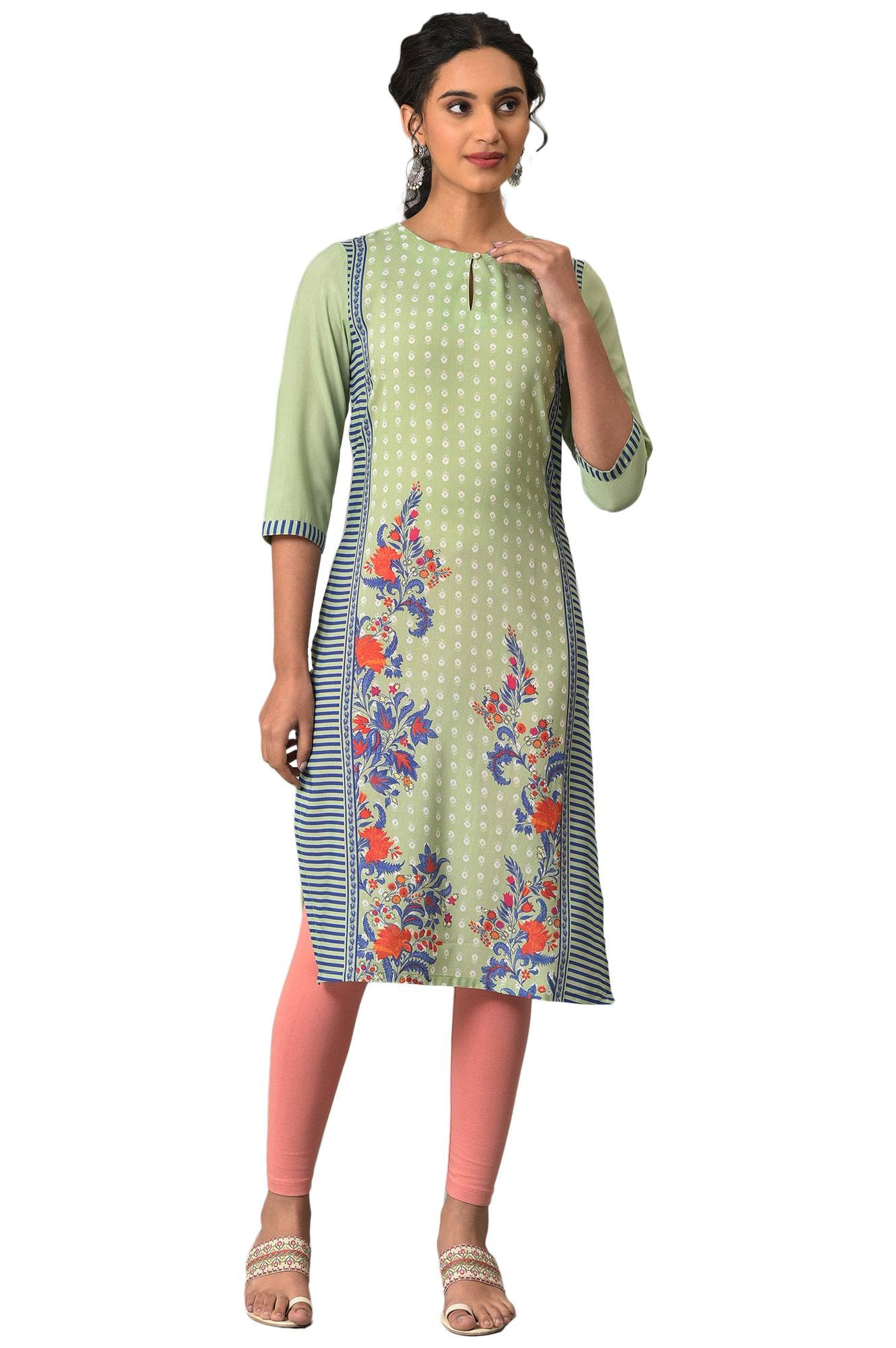 W for Woman Women's Polyester Regular Kurta