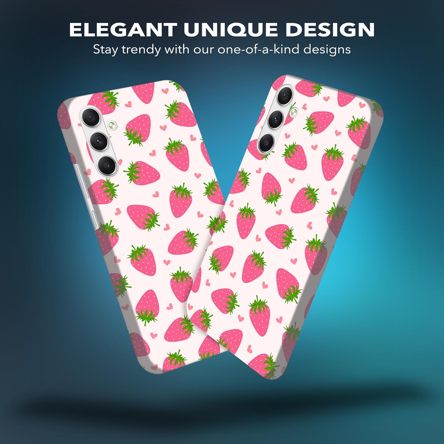 Back Case for Samsung Galaxy A54 5G, Samsung A54 Case with Stylish Strawberry Pink Pattern Design Printed Cute, Sleek Durable Hardshell Protective Case/Cover for Samsung A54 5G - Image 4