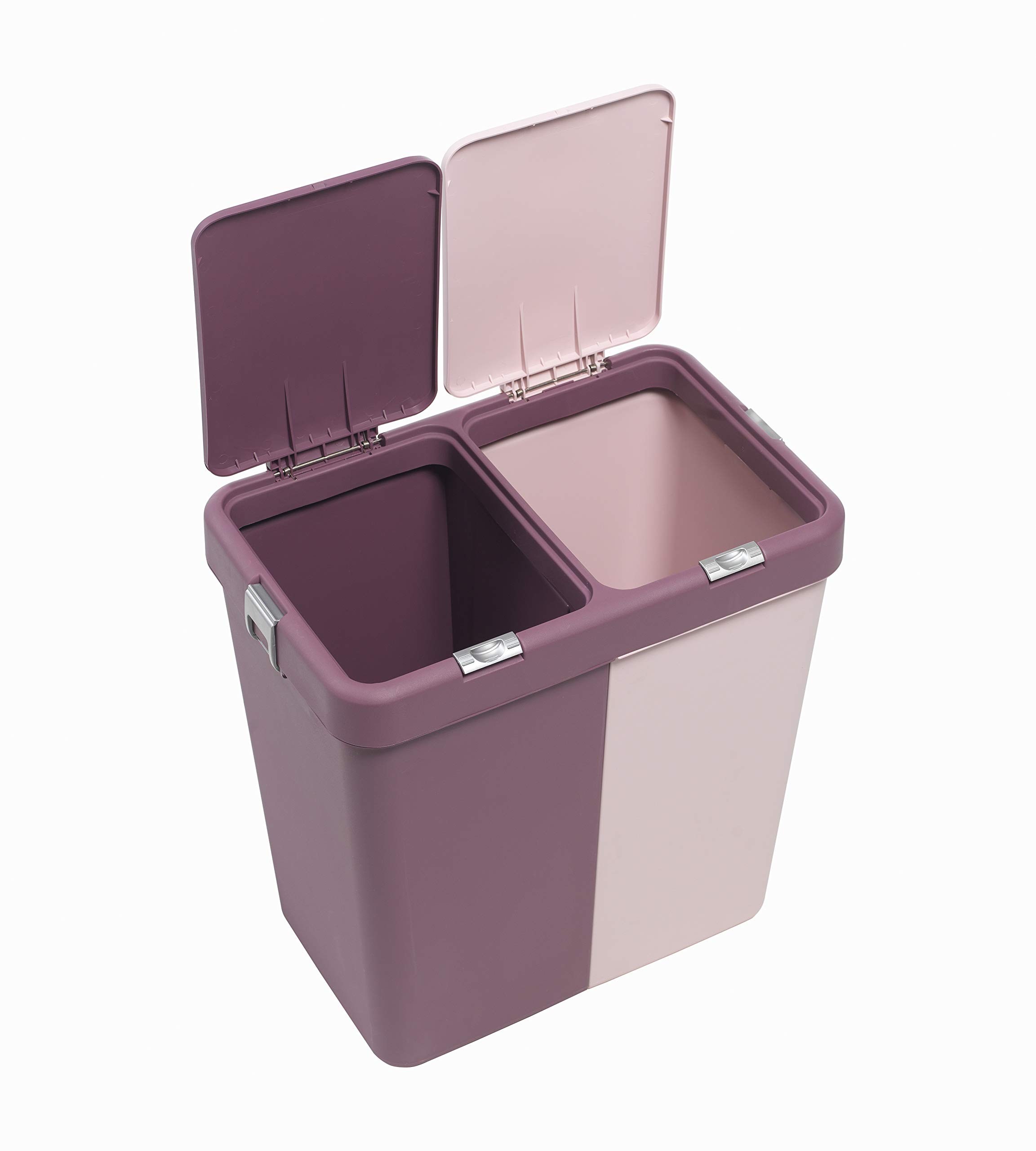 Amazon.com: Mabel Home Plastic Laundry Hamper with Lid, 2 sections