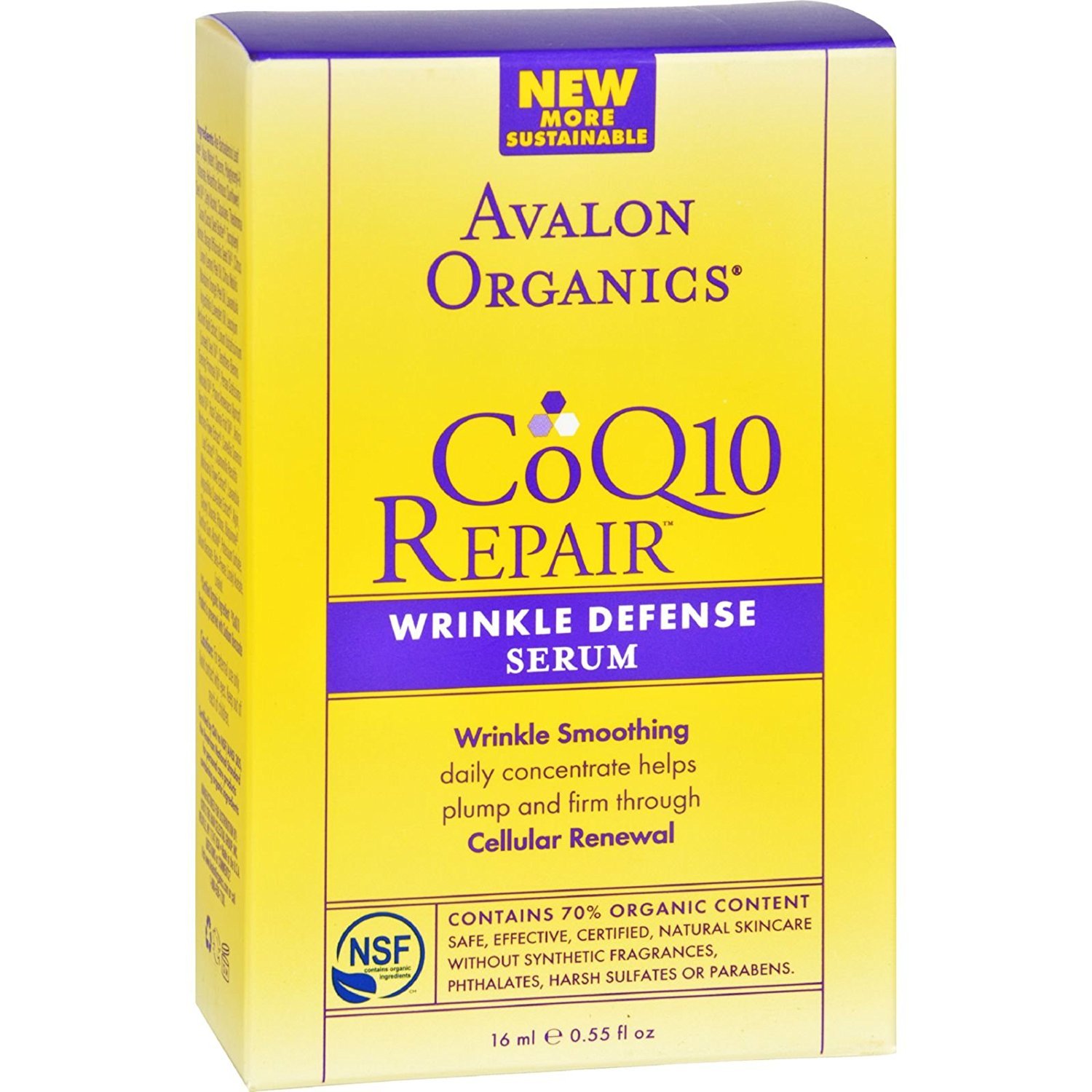 Avalon - Avalon Organics CoQ10 Repair Wrinkle Defense Serum - 0.55 fl oz