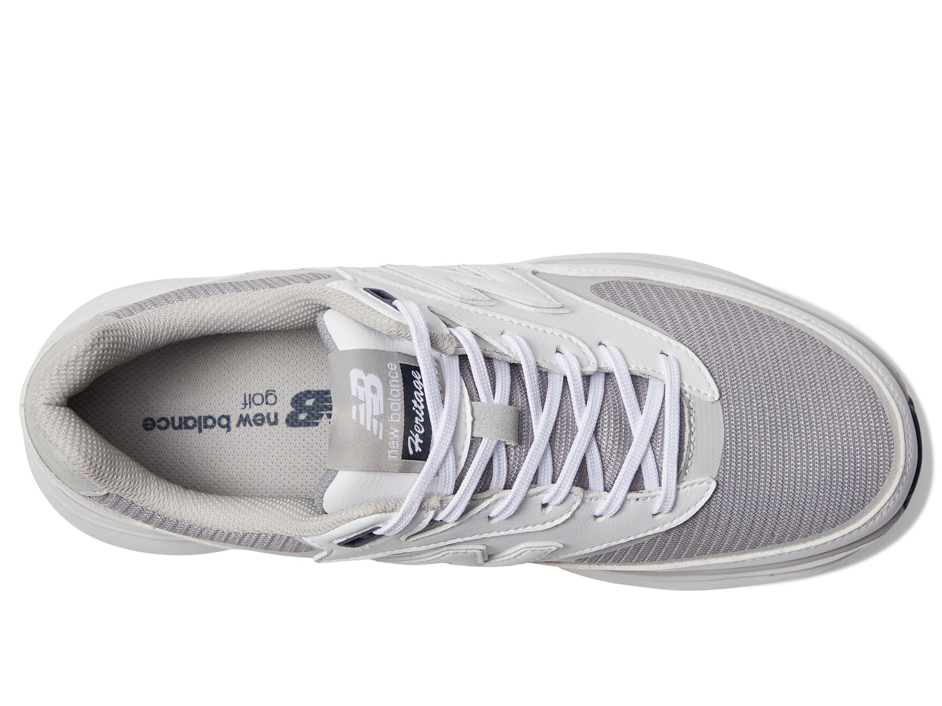 New Balance Men's Heritage Golf Shoe, White, 10