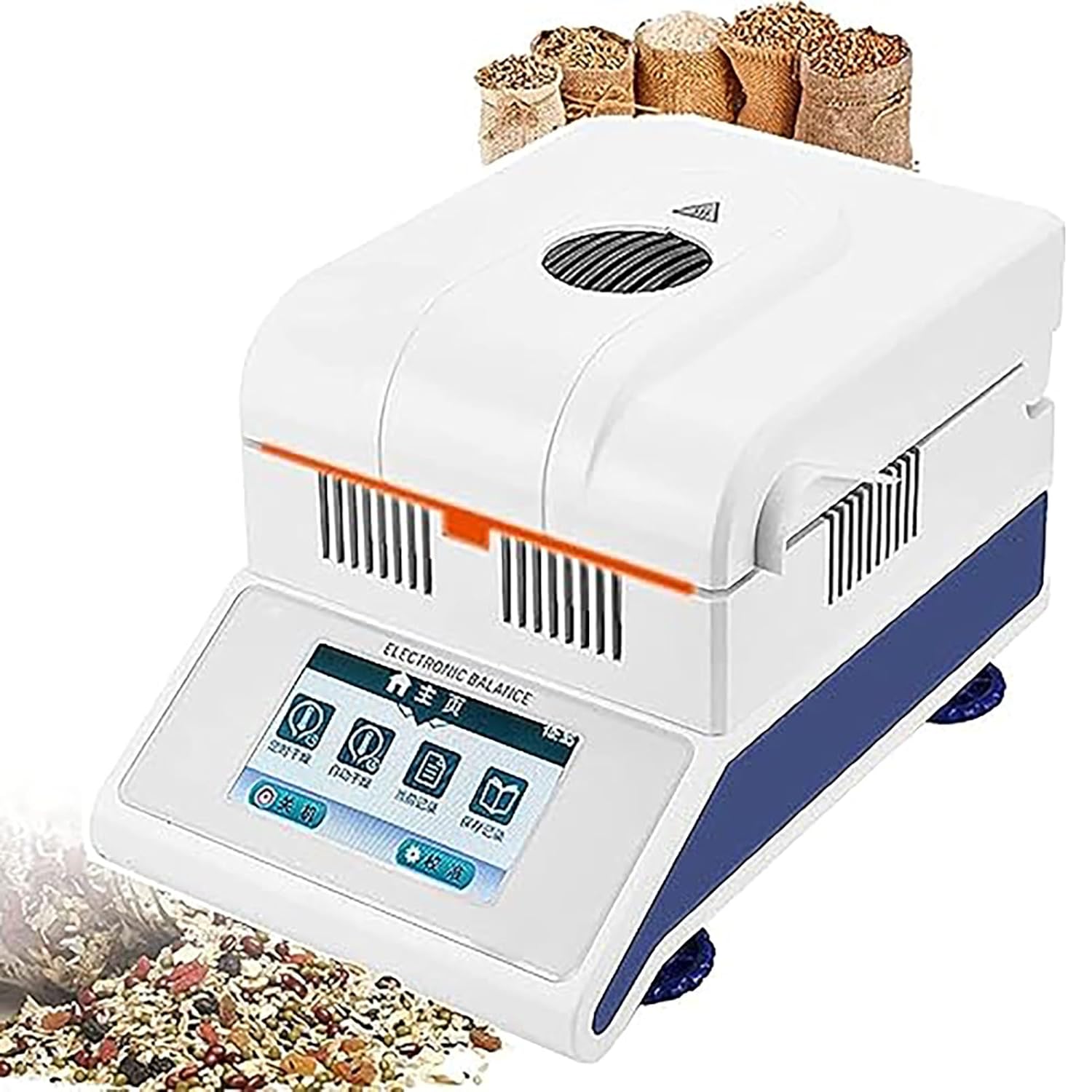 Precision Halogen Moisture Tester,Halogen Moisture Analyser,2 Drying Modes,50/100g Capacity,0.001/0.002/0.005g Readability,5.5Inch LED Screen,for Fast,Accurate Testing in Laboratories(100g/0.005g)