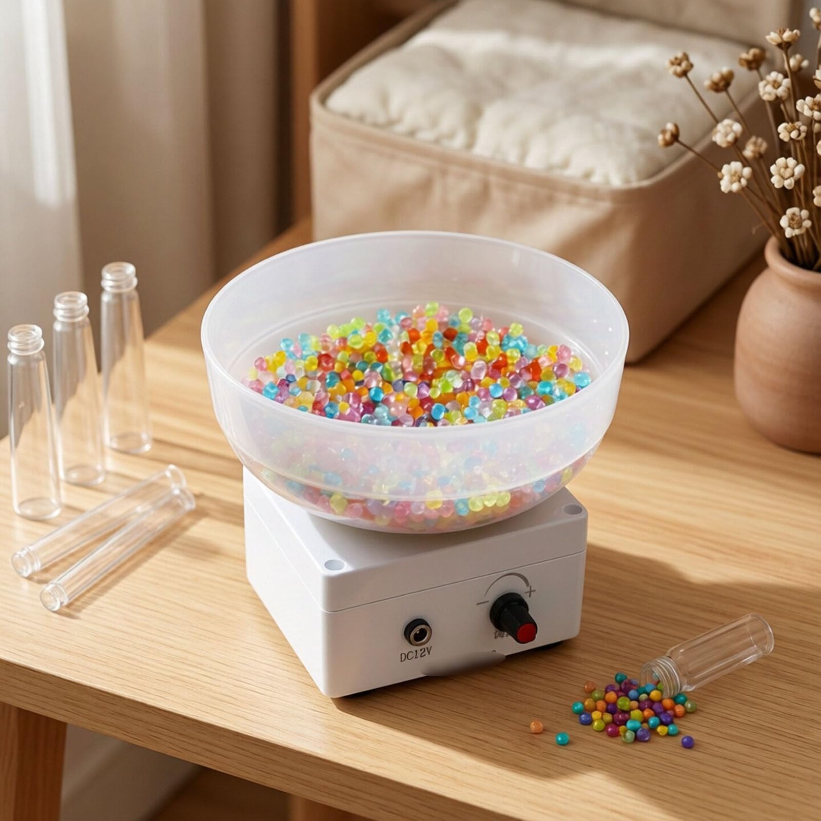 Spinner de cuentas, herramienta eléctrica semiautomática con velocidad ajustable 30-260/min, incluye agujas de abalorios, ideal para pulseras, collares y manualidades