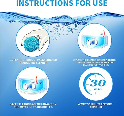 Miniatura 6 de Bayimkleenr Pastillas limpiadoras automáticas de inodoro, seguras para tanque séptico, elimina los anillos y manchas de agua dura, desodoriza,