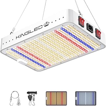 King Plus 1000w LED Grow Light Double Chips Full Spectrum with UV&IR for Greenhouse Indoor Plant Veg and Flower