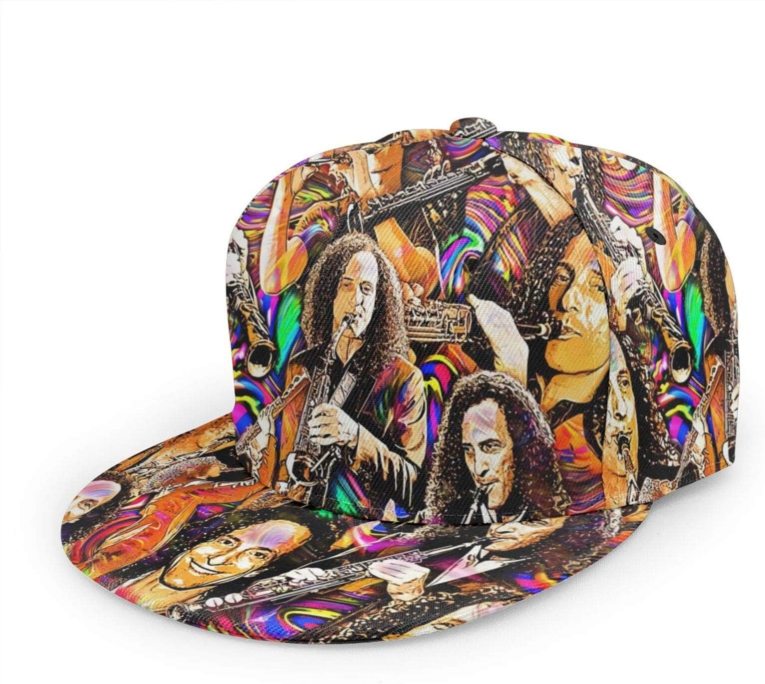 DesireJCuevas Kenny G Hat Flat-Brimmed Hat Snapback Baseball Cap Adjust Baseball Cap Hip Hop Baseball Hat Unisex Hat Black