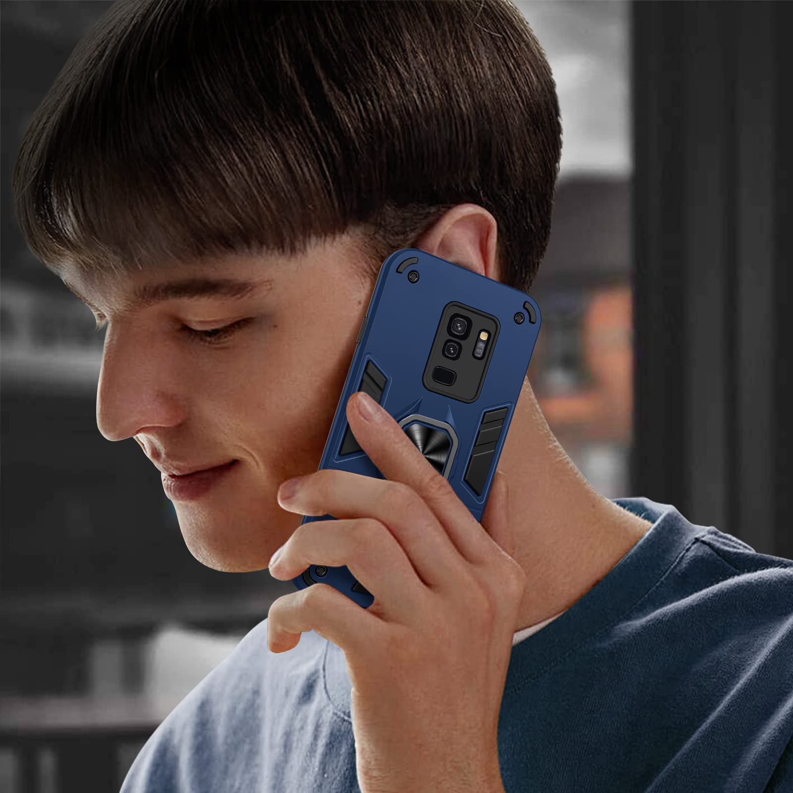 Funda para Xiaomi Redmi Note 15 Pro 5G, Carcasa Antigolpes con Soporte anular metálico, Case Protectora de Grado Militar, Azul — view 48