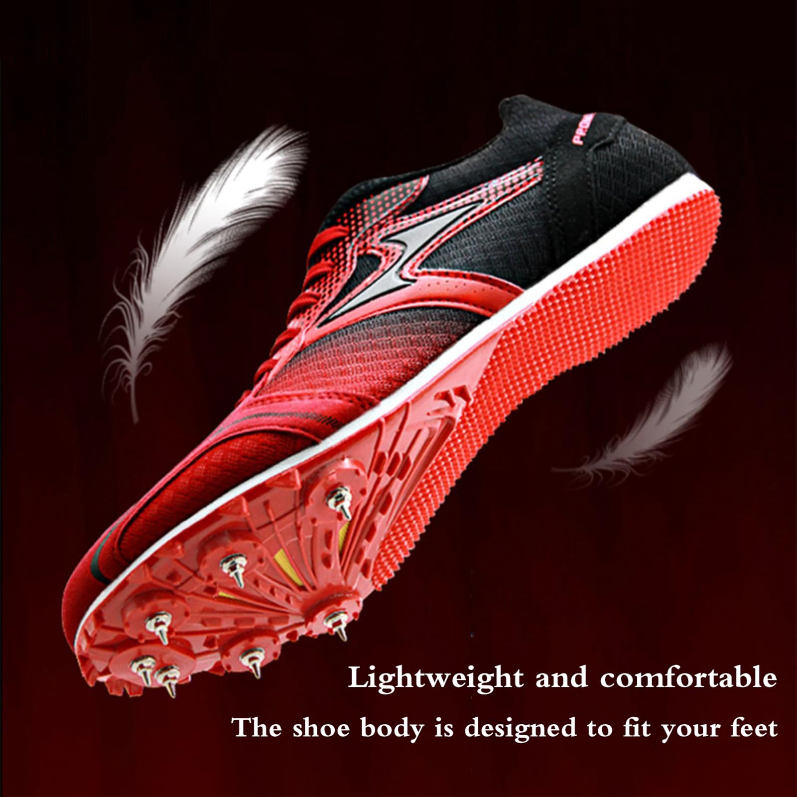 Mujer Zapatillas De Clavos,Zapatillas De Atletismo Clavos,Pista Y Campo,Zapatillas Correr Clavos,No Es FáCil Caeradecuado para Carreras De Larga Distancia,Vallas,Entrenamiento Escolar