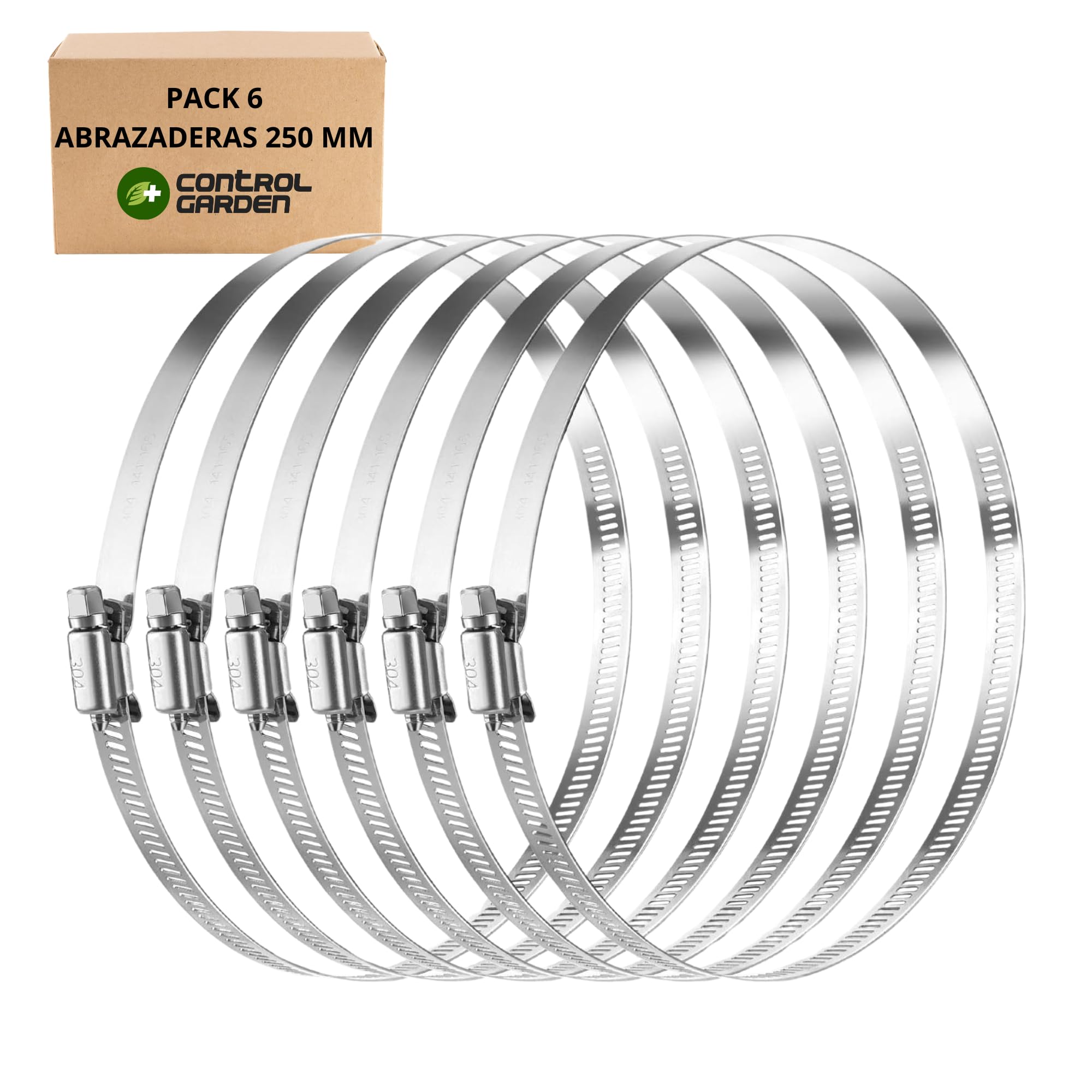 CONTROL GARDEN Set Mit 6 Edelstahlschellen Für Roh Produktbild-Vorschau 2