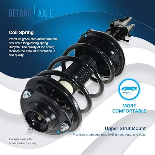 Miniatura 1003 de Detroit Axle - Puntal delantero para Hyundai Sonata 2012-2014 2012-2015 Kia Optima, puntal lateral izquierdo con montaje de resorte helicoidal 2013