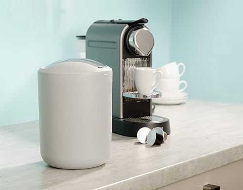 Miniatura 3 de WENKO 21221100 - Papelera giratoria Brasil, S, gris pardo, 1 paquete, 5.5 x 5.5 x 8.3 in