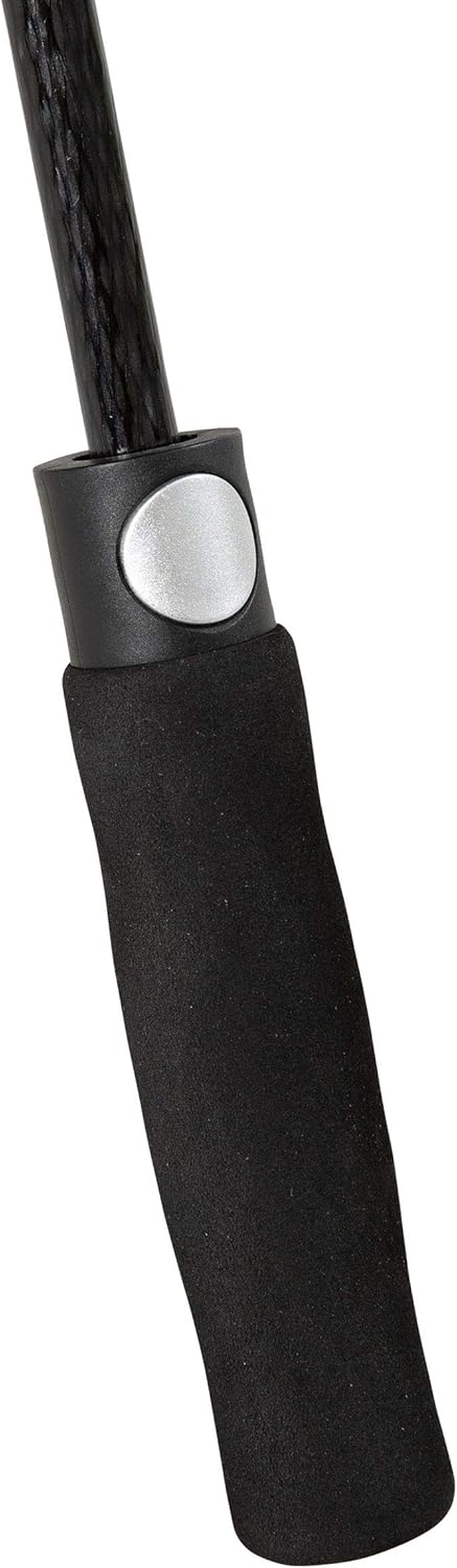 Trespass Unisex's Backpack Automatic Opening Golf Umbrella, Wind Resistant, 3 &quotHexagonal Shaft, 30", Black, One Size