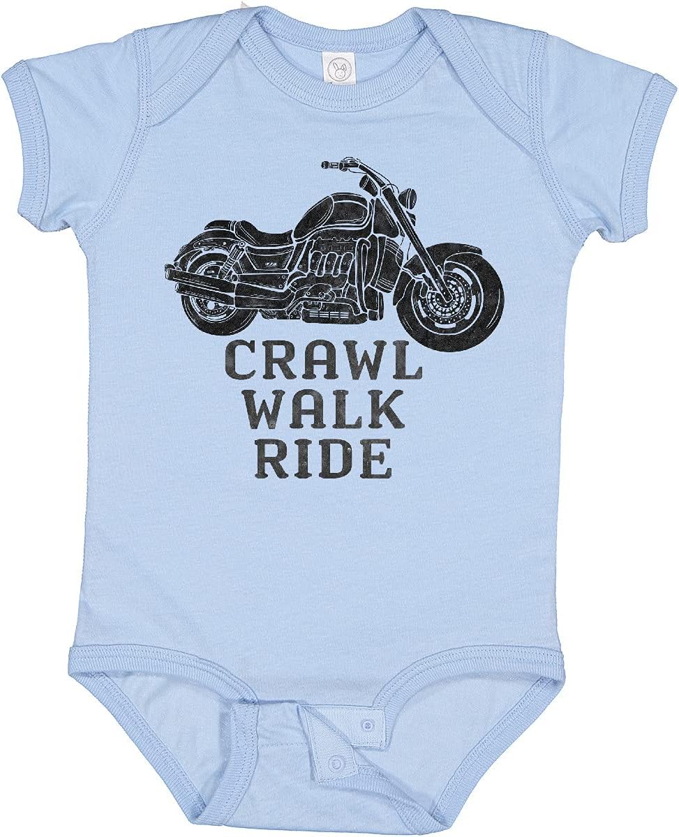 inktastic Crawl Walk Ride Motorcycle Baby Bodysuit