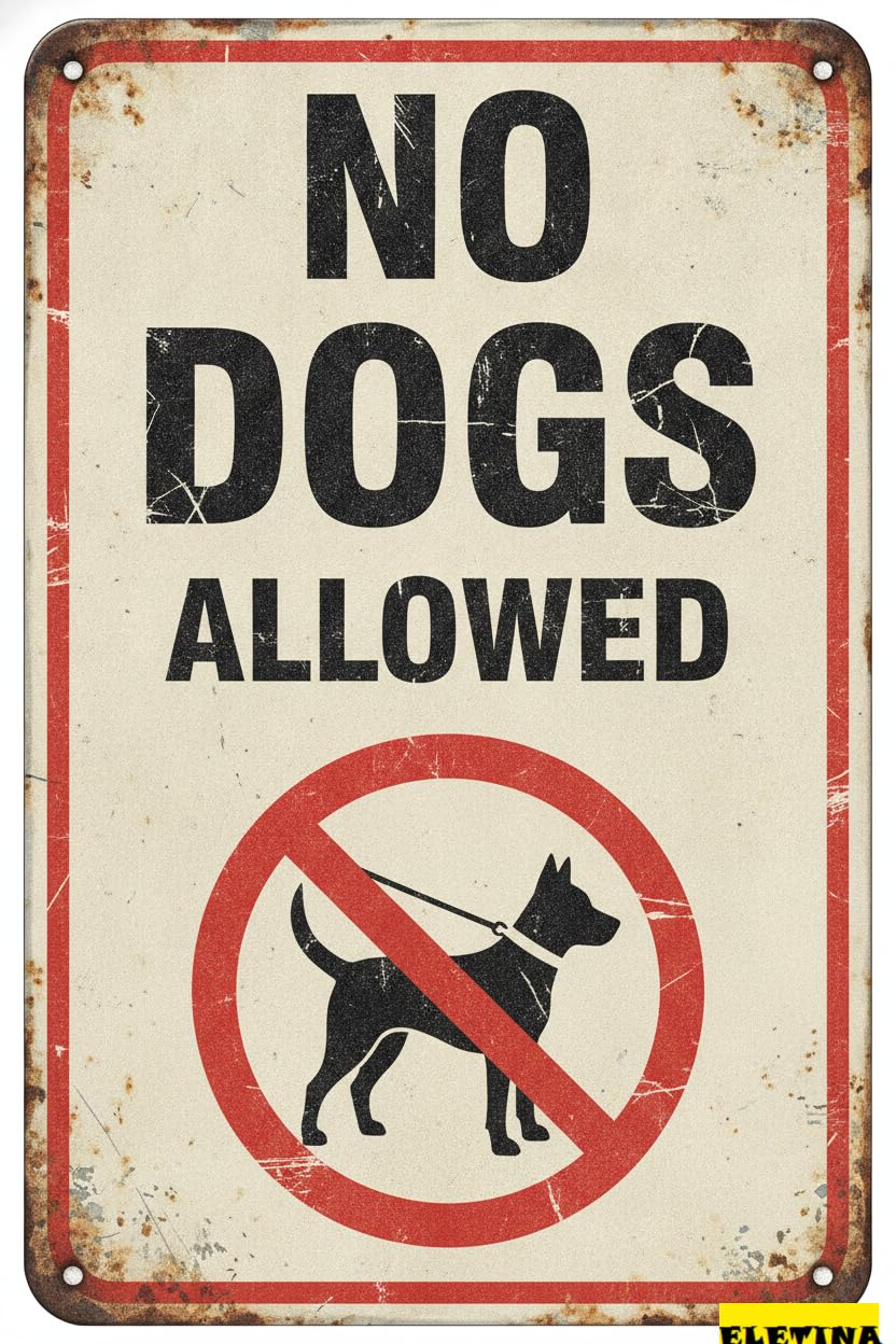 Personalized Sign for Man Cave No Dogs Allowed, 8x12 Aluminum Please Keep Off Grass, Do Not Pooping Or Peeing Lawn, Yard, Flower Bed (014) Private Property Decorative
