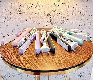 Portable Mini Hair Iron Multicolor Pastel Lightweight Ceramic Plates for Travel and Home Use