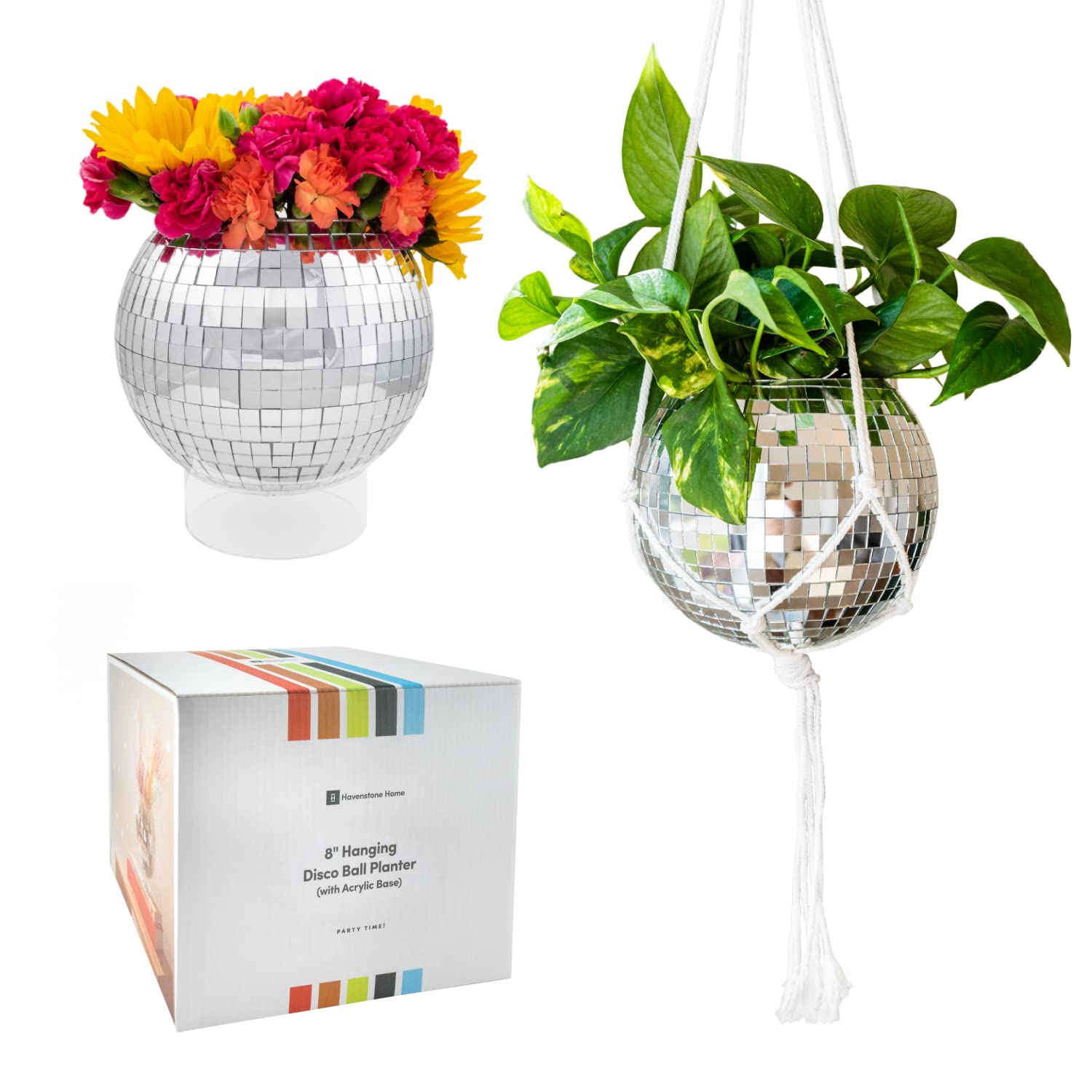 Havenstone Home 8 inch Disco Ball Planter