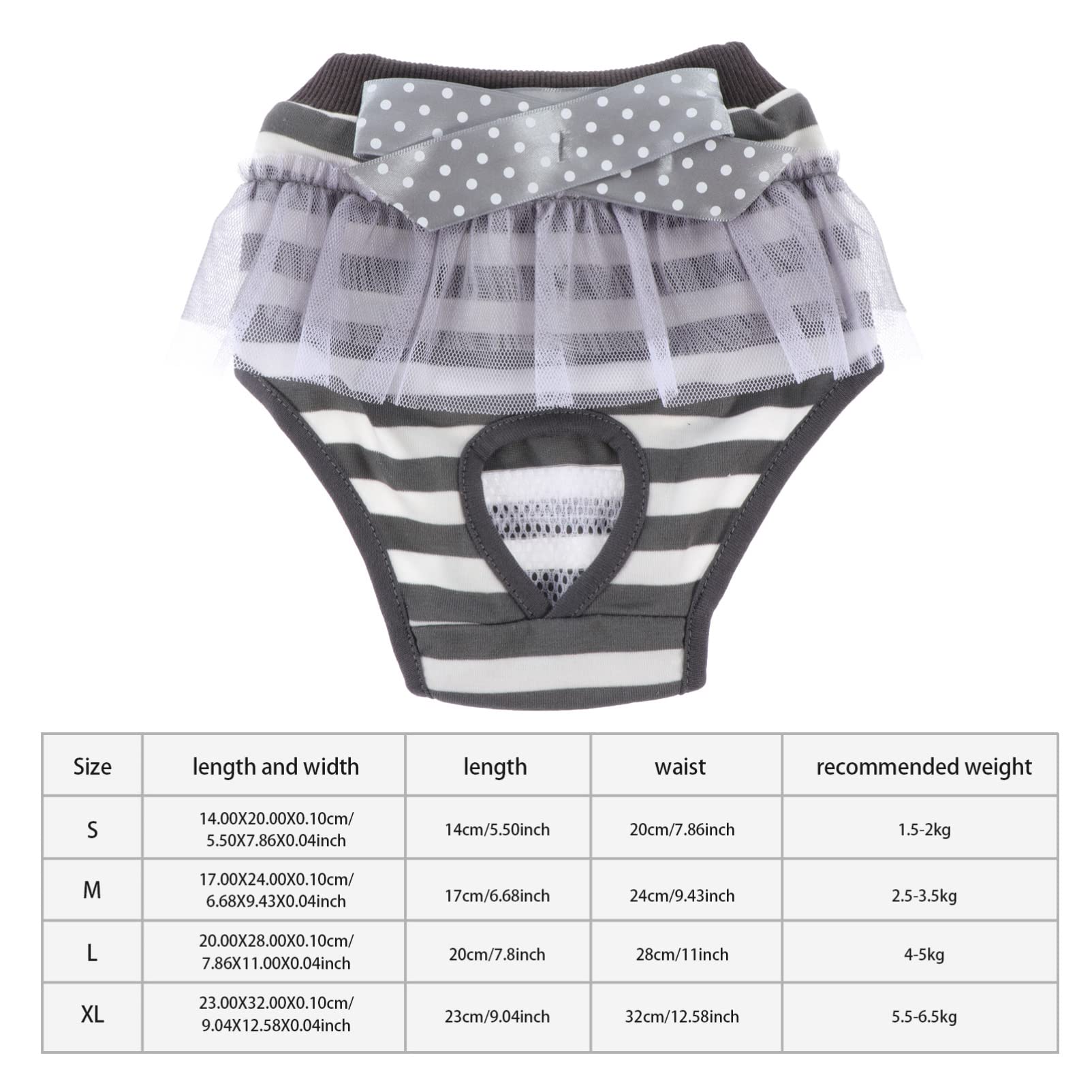 DECOMELODY Delicate Decorative Puppy Diaper Comfortable Household Dog Diaper for Female Dogs Adorable Pattern Durable Material Floors from Stains