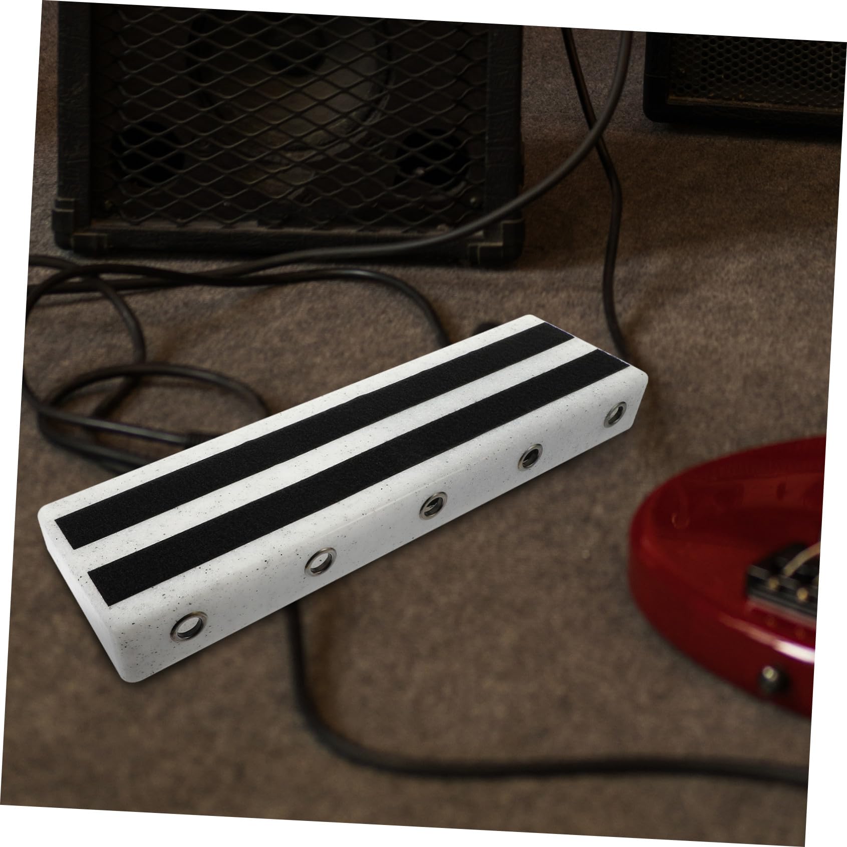 Pedalera Diseño Confiable y Material Pe Blanco de Efectos para Guitarra Eléctrica para Uso Seguro y Organizado en Actuaciones Musicales