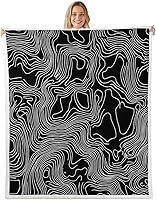 Vista 35 de Castle Fairy Rustic Musical Kids Plush Blanket,Guitar Bass Instruments Print Bed Blanket Art Home Decor,Retro Note Boho Ethnic Plaid Modern Fuzzy