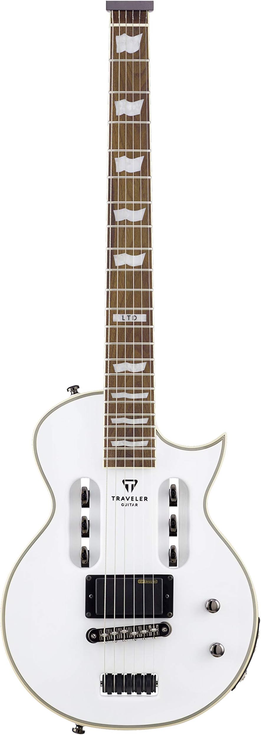 Traveler Guitar 6 String Solid-Body Electric Guitar, Right, Snow White (EC1 SWTG)