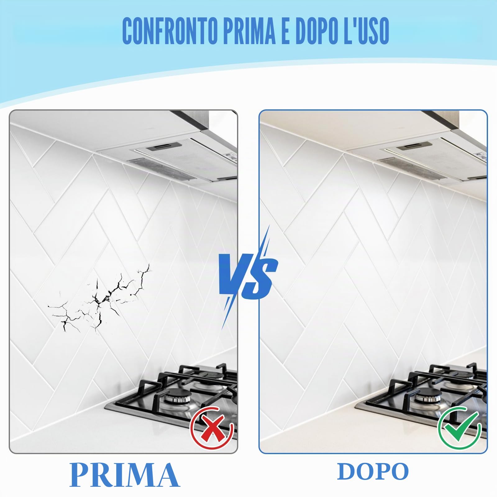 Set di riparazione per piastrelle bianco 100g - Set di riparazione universale per ceramica, vasche da bagno, lavandini - Sigillatura di graffi, buchi, crepe in smalto, porcellana e acrilico