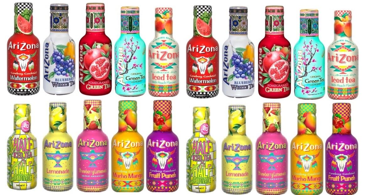 20 Flaschen A R I Z O N A Mix a 500ml Pet inc. EINWEG Pfand verschiedene Sorten + Space Keks von Onlineshop Bormann